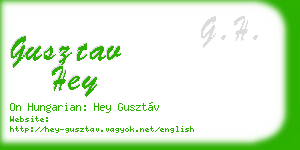 gusztav hey business card