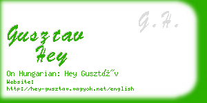 gusztav hey business card